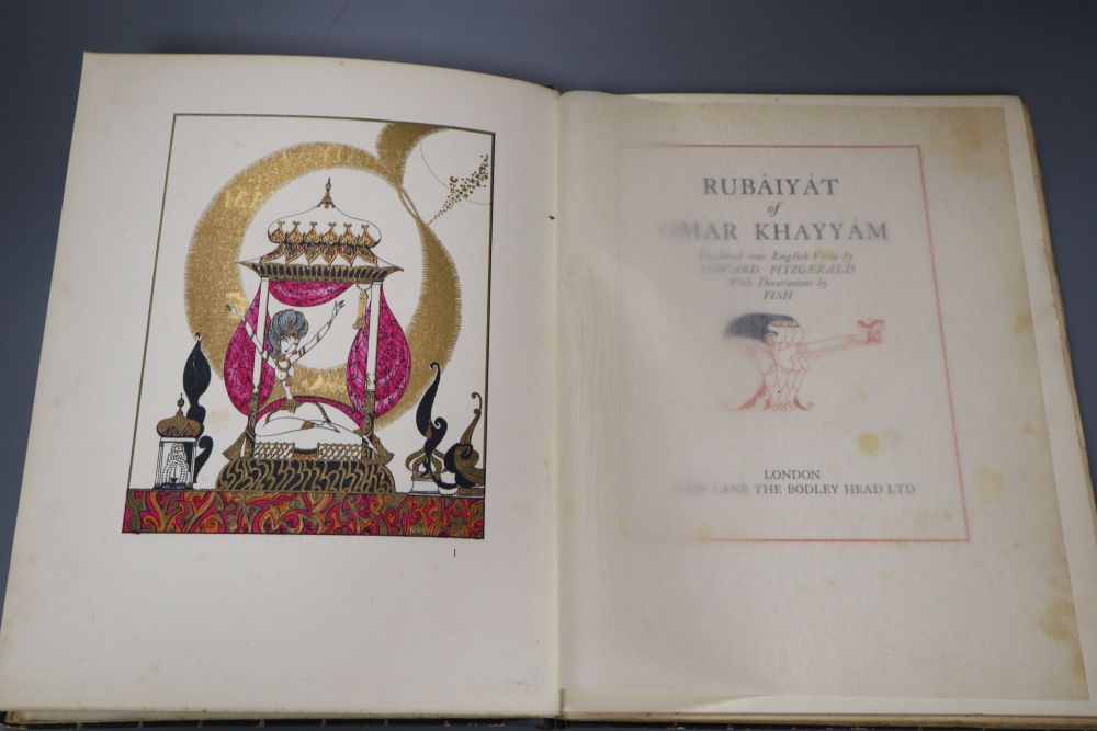 Khayyam, Omar - The Rubaiyat, translated by Edward Fitzgerald, illustrated by Anne Harriet Fish, 20 plates, John Lane & Bodley Head,